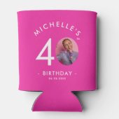 ミニマモダンリストシンプルの誕生日パーティー写真 缶クーラー (裏面)