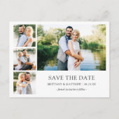 ミニマモダンリストシンプルの4 Photo Save the Date ポストカード (正面)