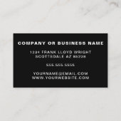 ミニマモダンリストシンプルのBlackとRed クール DJ 名刺 (裏面)