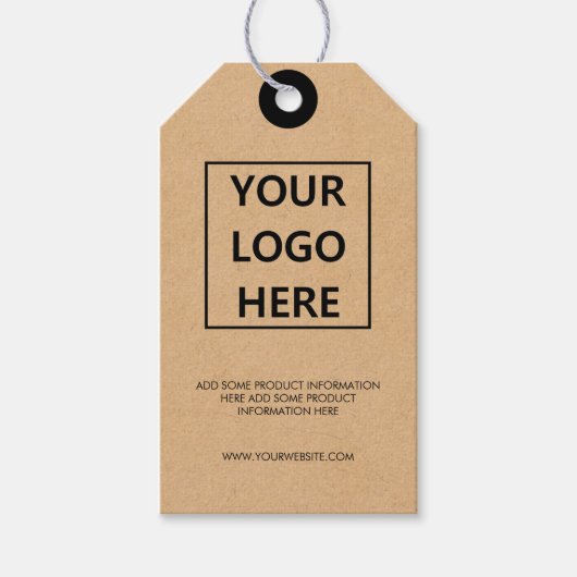 ミニマモダンリストシンプルアパレルクラフト紙 ギフトタグ (正面)