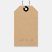 ミニマモダンリストシンプルアパレルクラフト紙 ギフトタグ (裏面)