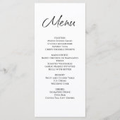 ミニマモダンリストシンプルウェディングレセプションディナー メニュー (正面)