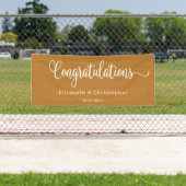 ミニマモダンリストシンプルオレンジおめでとう 横断幕 (インサイチュ)