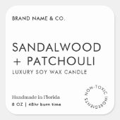 ミニマモダンリストシンプルキャンドル包装 スクエアシール (正面)