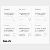 ミニマモダンリストシンプルキャンドル包装 スクエアシール (シート)