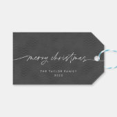 ミニマモダンリストシンプルシッエレガントク・クリスマス ギフトタグ (正面(横))