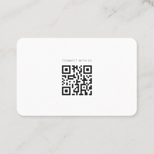 ミニマモダンリストシンプルシックロゴスキャンQRコード 名刺 (裏面)