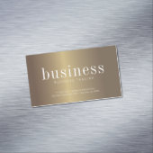 ミニマモダンリストシンプルシッフェイクク金ゴールドQRコード マグネット名刺 (インサイチュ)