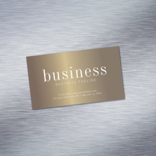 ミニマモダンリストシンプルシッフェイクク金ゴールドQRコード マグネット名刺 (インサイチュ)