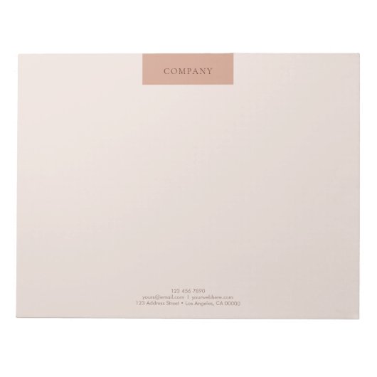 ミニマモダンリストシンプルタイポグラフィ11x8.5 ノートパッド (正面)