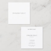 ミニマモダンリストシンプルデザインエレガントテンプレート スクエア名刺 (正面/裏面)