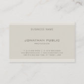 ミニマモダンリストシンプルデザインエレガントプレインシック 名刺 (裏面)