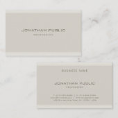ミニマモダンリストシンプルデザインエレガントプレインシック 名刺 (正面/裏面)