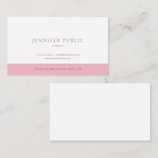 ミニマモダンリストシンプルデザインプロフェッショナルシック 名刺 (正面/裏面)