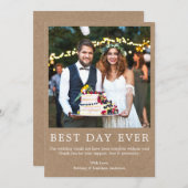 ミニマモダンリストシンプルフォトクラフト最高のデーエバー サンキューカード (正面/裏面)