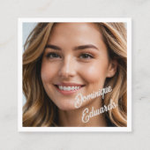 ミニマモダンリストシンプルフォトソーシャルメディア スクエア名刺 (正面)