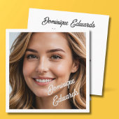 ミニマモダンリストシンプルフォトソーシャルメディア スクエア名刺