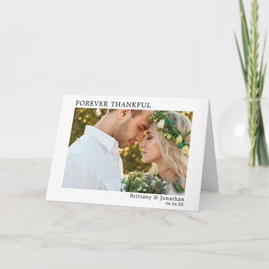 ミニマモダンリストシンプルフォーエバーサンクフル サンキューカード (正面)