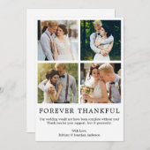 ミニマモダンリストシンプルフォーエバー感謝4枚の写真 サンキューカード (正面/裏面)