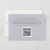 ミニマモダンリストシンプルブルーQRコード 出欠カード (正面)