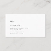 ミニマモダンリストシンプルプロフェッショナルクリーンデザイン 名刺 (裏面)
