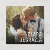 ミニマモダンリストシンプルプロフェッショナルフォトスクエア スクエア名刺 (正面)