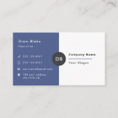 ミニマモダンリストシンプルプロフェッショナルブルー 名刺 (正面)