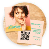 ミニマモダンリストシンプルプロフェッショナル写真かわいい スクエア名刺