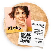 ミニマモダンリストシンプルプロフェッショナル写真トレンディー スクエア名刺