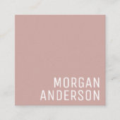 ミニマモダンリストシンプルプロフェッショナル写真バラ スクエア名刺 (正面)