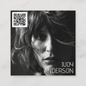 ミニマモダンリストシンプルプロフェッショナル写真 スクエア名刺 (正面)