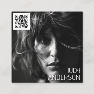 ミニマモダンリストシンプルプロフェッショナル写真 スクエア名刺