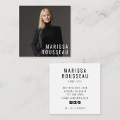 ミニマモダンリストシンプルプロフェッショナル写真 スクエア名刺 (正面/裏面)