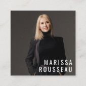 ミニマモダンリストシンプルプロフェッショナル写真 スクエア名刺 (正面)