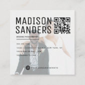 ミニマモダンリストシンプルプロフェッショナル写真 スクエア名刺 (裏面)