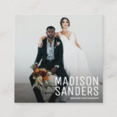 ミニマモダンリストシンプルプロフェッショナル写真 スクエア名刺 (正面)