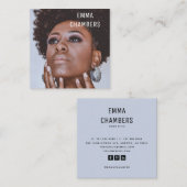 ミニマモダンリストシンプルプロフェッショナル写真 スクエア名刺 (正面/裏面)