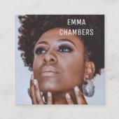 ミニマモダンリストシンプルプロフェッショナル写真 スクエア名刺 (正面)