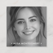 ミニマモダンリストシンプルプロフェッショナル写真 スクエア名刺 (正面)