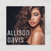 ミニマモダンリストシンプルプロフェッショナル写真 スクエア名刺 (正面)