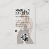 ミニマモダンリストシンプルプロフェッショナル写真 名刺 (裏面)