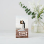 ミニマモダンリストシンプルプロフェッショナル写真 名刺 (スタンド正面)