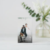 ミニマモダンリストシンプルプロフェッショナル写真 名刺 (スタンド正面)