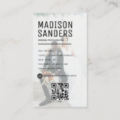 ミニマモダンリストシンプルプロフェッショナル写真 名刺 (裏面)