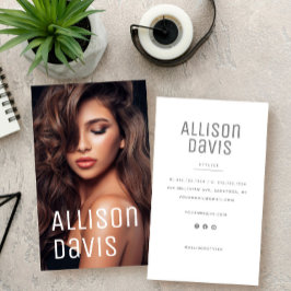 ミニマモダンリストシンプルプロフェッショナル写真 名刺