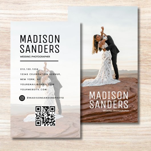 ミニマモダンリストシンプルプロフェッショナル写真 名刺