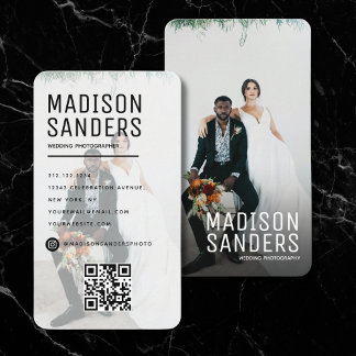 ミニマモダンリストシンプルプロフェッショナル写真 名刺