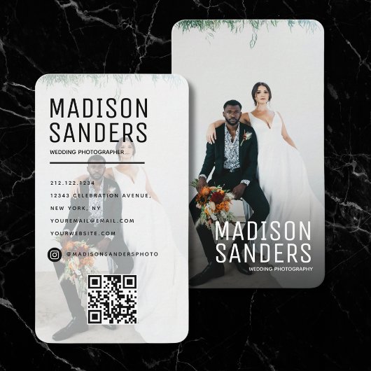 ミニマモダンリストシンプルプロフェッショナル写真 名刺