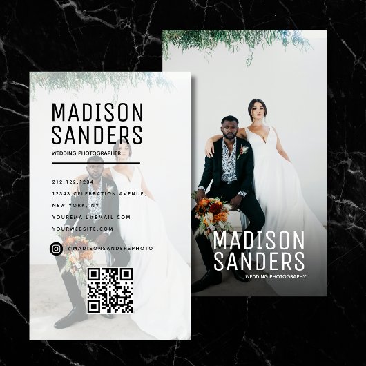 ミニマモダンリストシンプルプロフェッショナル写真 名刺