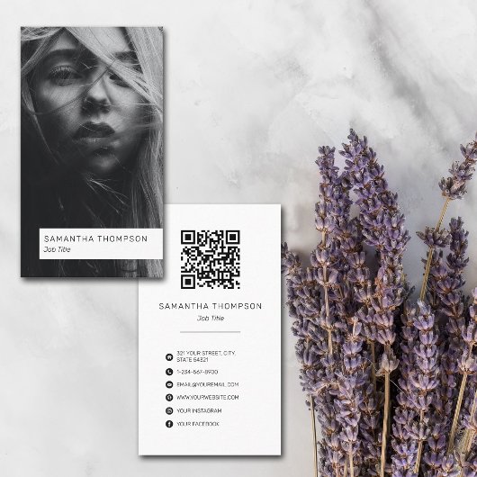 ミニマモダンリストシンプルプロフェッショナル写真 名刺